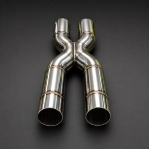 X-Pipe de alto flujo — imagen referencial generada con IA